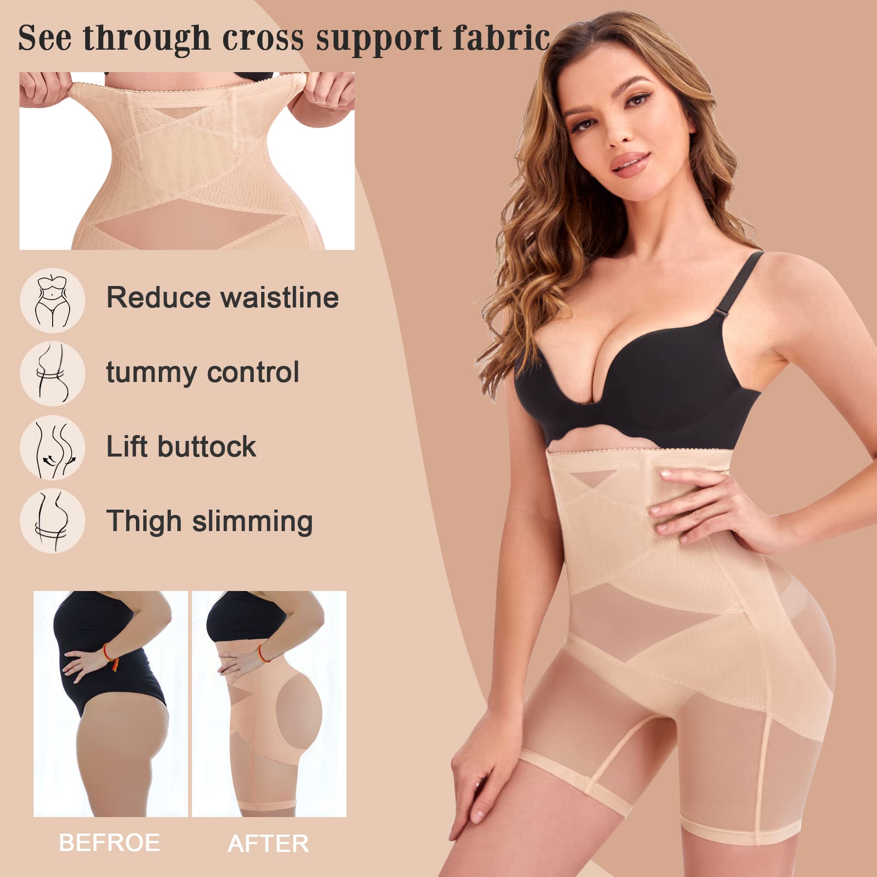 Shapewear for Women Tummy Control Panties Butt Lifter Seamless Body Shaper