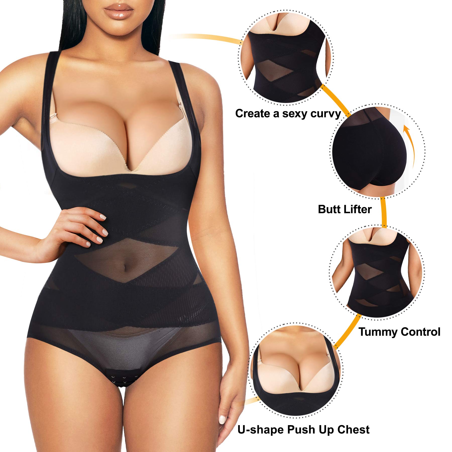 Shapewear Bodysuit for Women Tummy Control Butt Lifter Panty