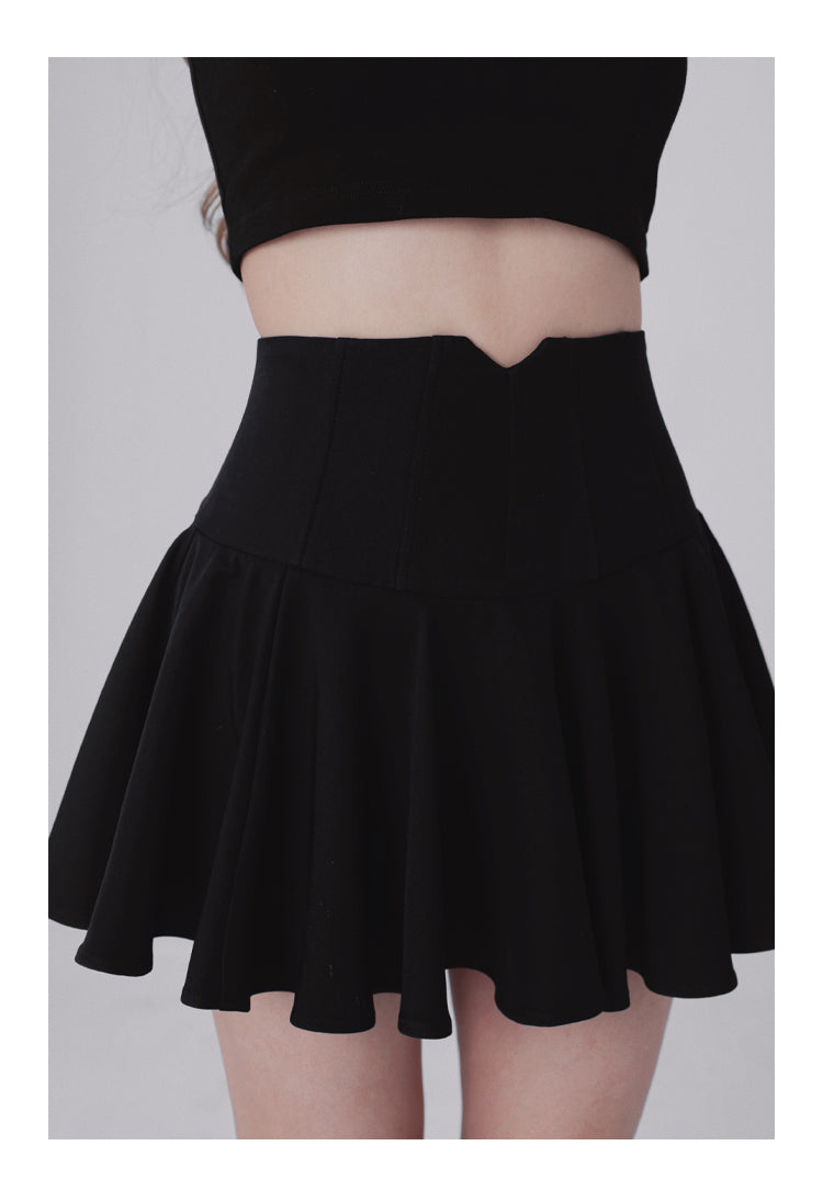Fishbone Corset V-Pleated Skirt | C2