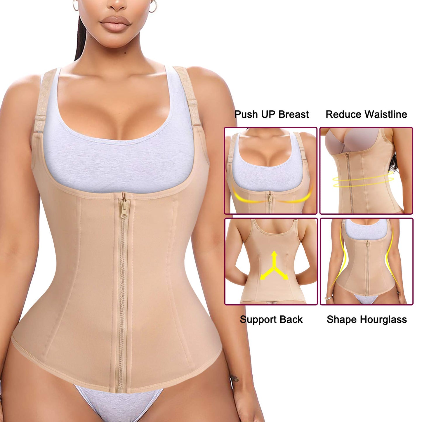 Waist Trainer for Women Tummy Control Corset Vest Postpartum Body Shaper