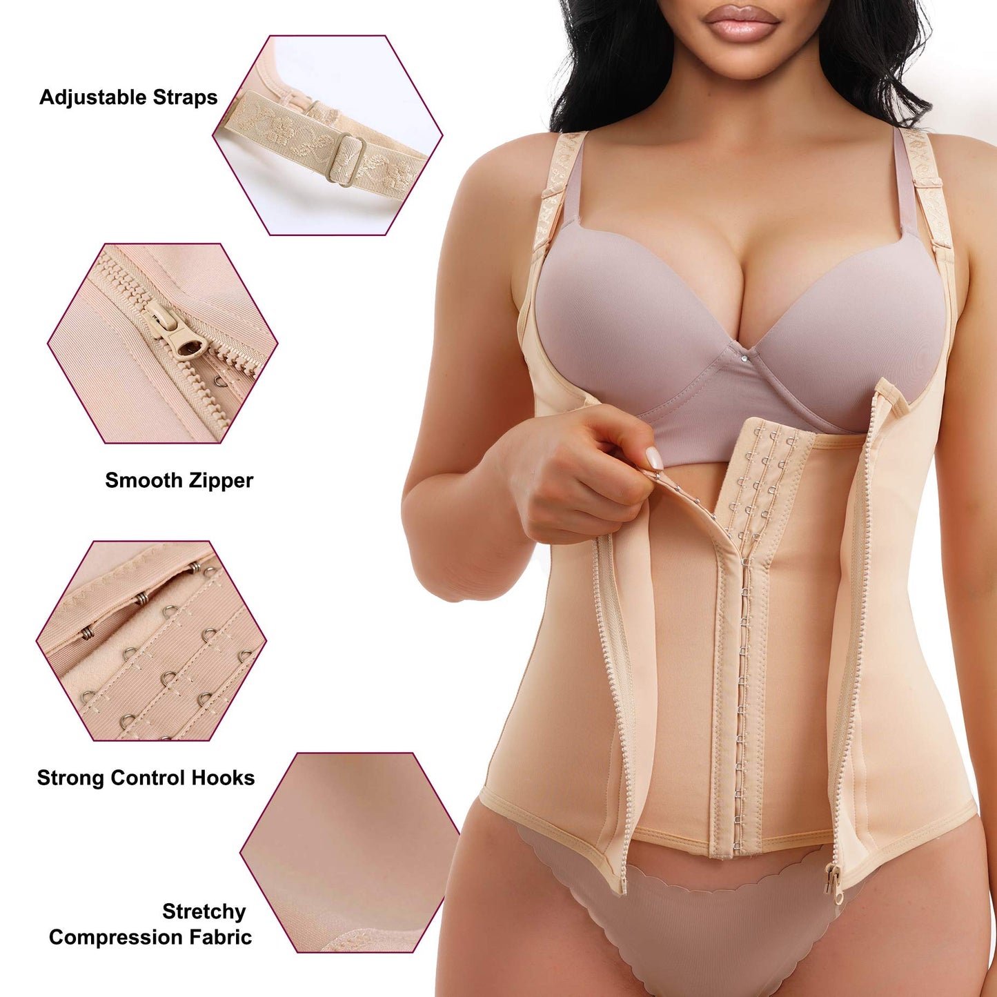 Waist Trainer for Women Tummy Control Corset Vest Postpartum Body Shaper