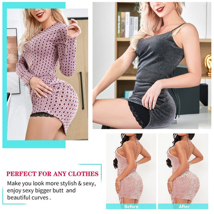 Womens Butt Lifter Padded Lace Panties Seamless Hip Enahncer Body Shaper Boyshort Underwear