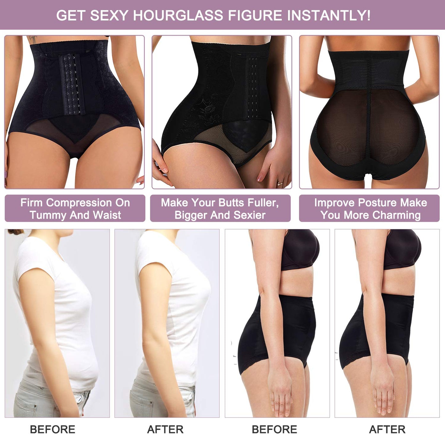Tummy Control Panties for Women Shapewear Butt Lifter