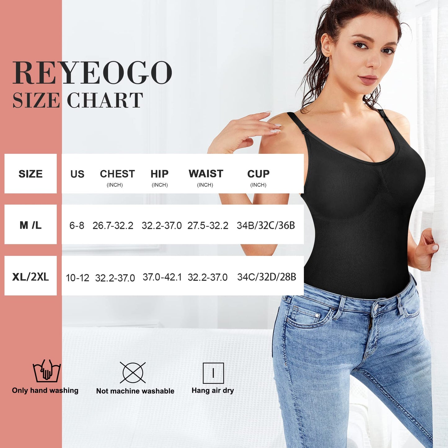 Women Seamless V Neck Bodysuit Tops Slim Fit Full Body Shaper Comfort Shapewear
