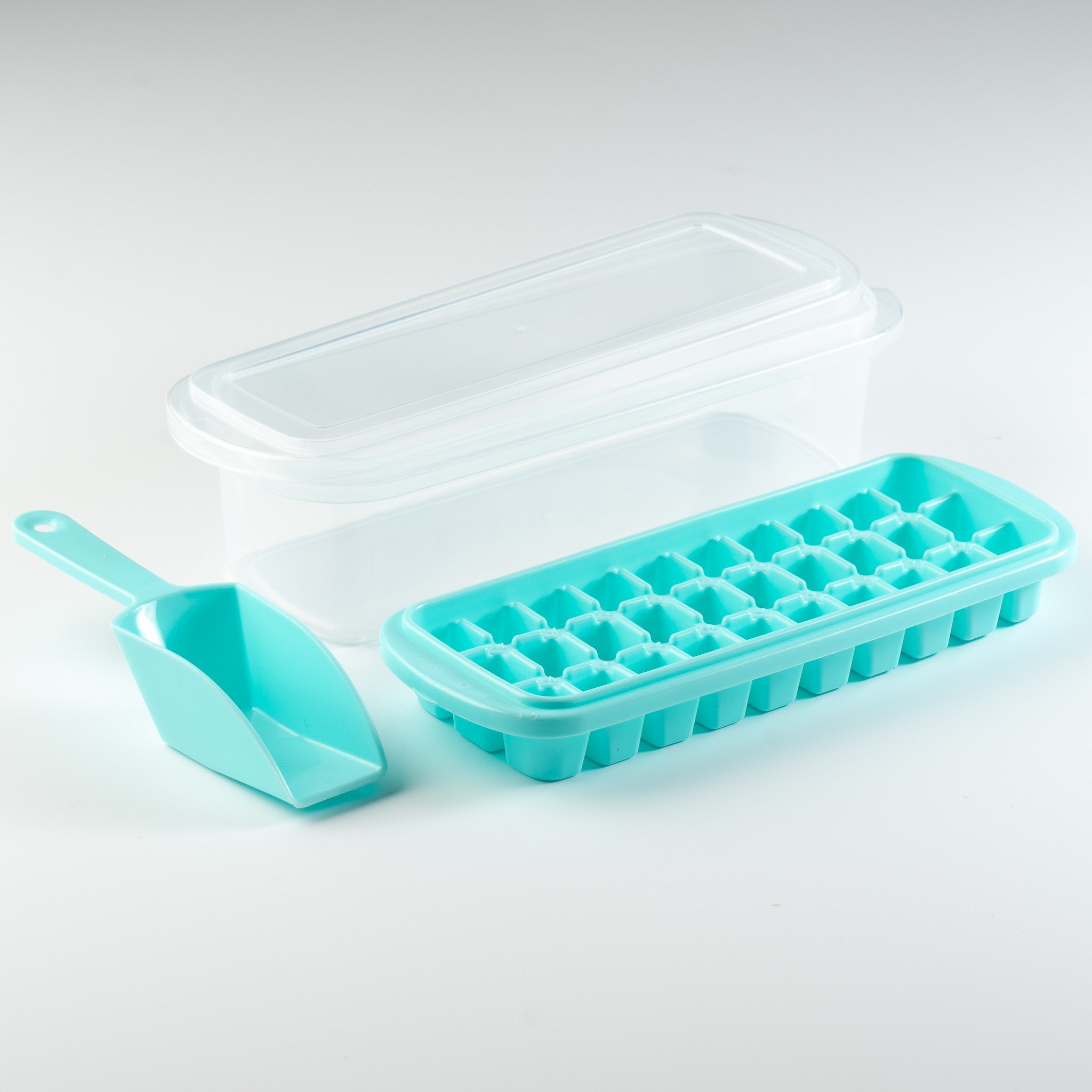 Ice Cube Tray with Container and Scoop