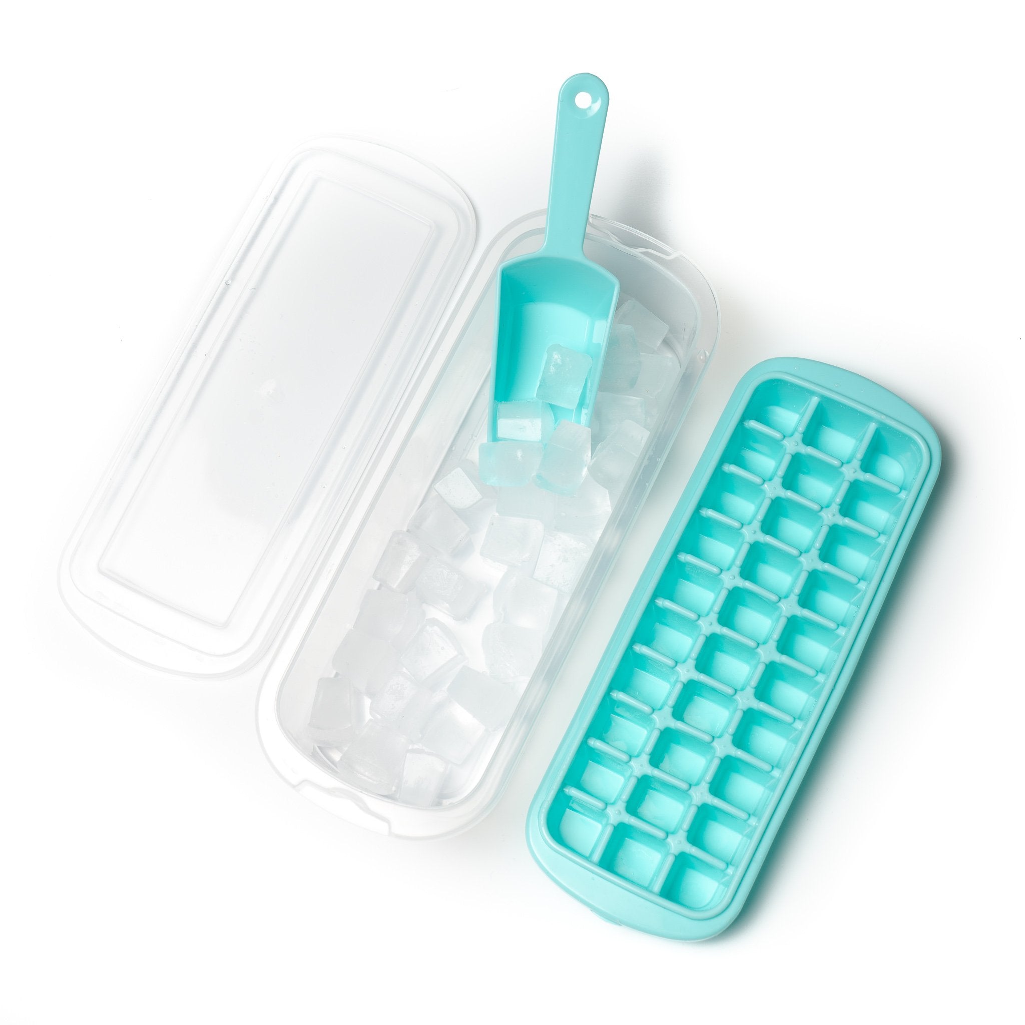 Ice Cube Tray with Container and Scoop