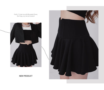 Fishbone Corset V-Pleated Skirt | C2